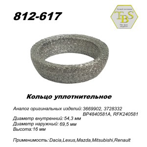 Кольцо глушителя уплотнительное