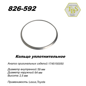Кольцо глушителя уплотнительное, спеченное